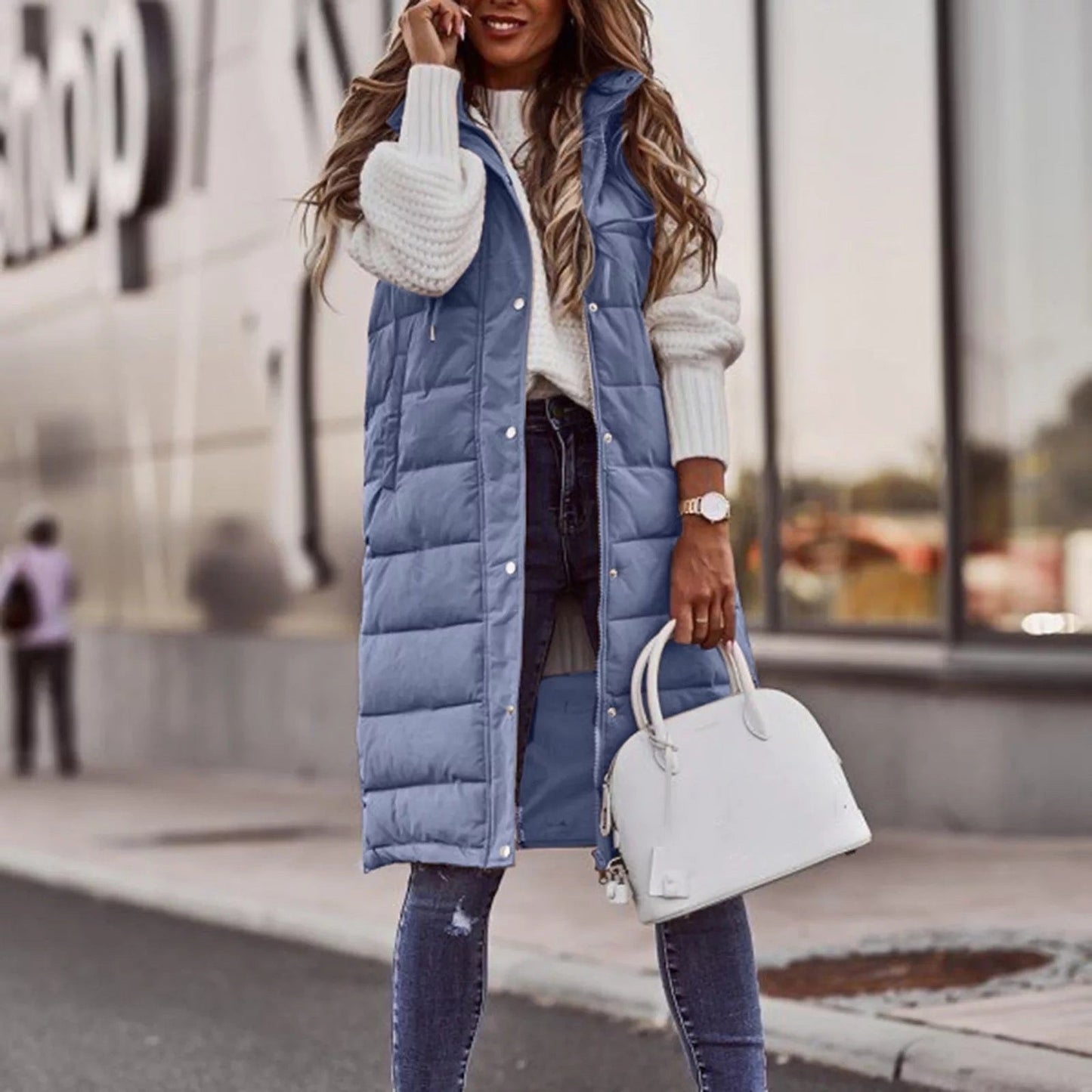 "Camilla" Designer Hooded Quilted Vest