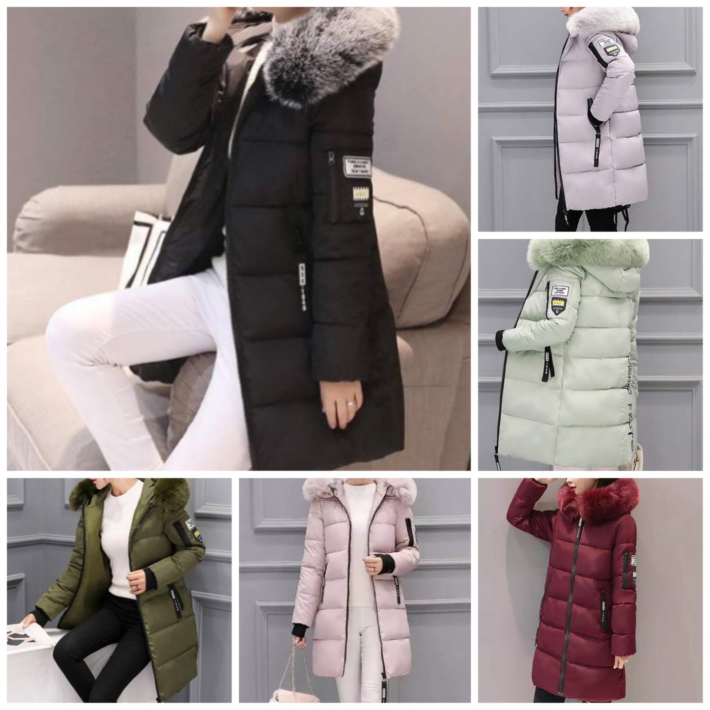 "Michaela" Casual Long Quilted Jacket