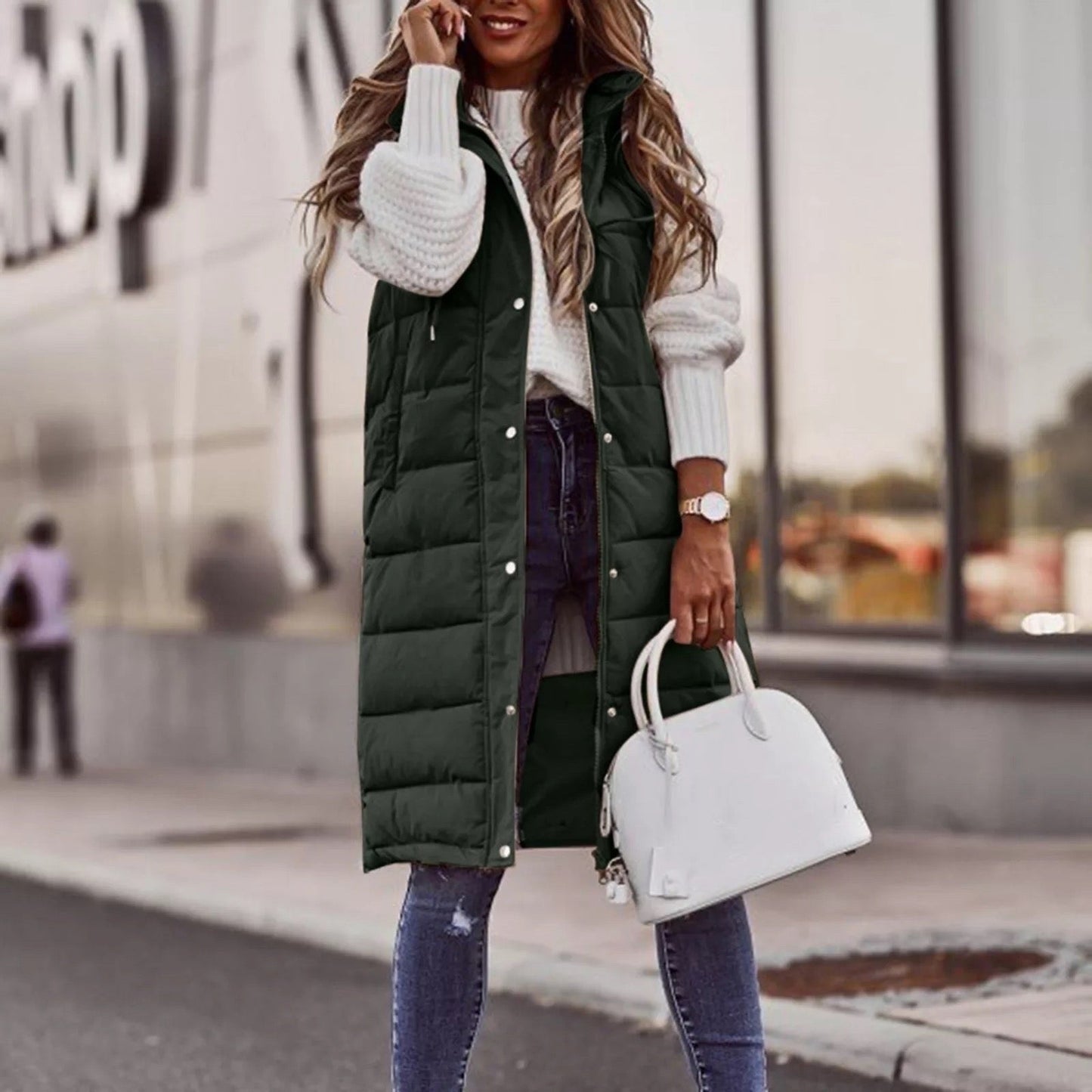 "Camilla" Designer Hooded Quilted Vest