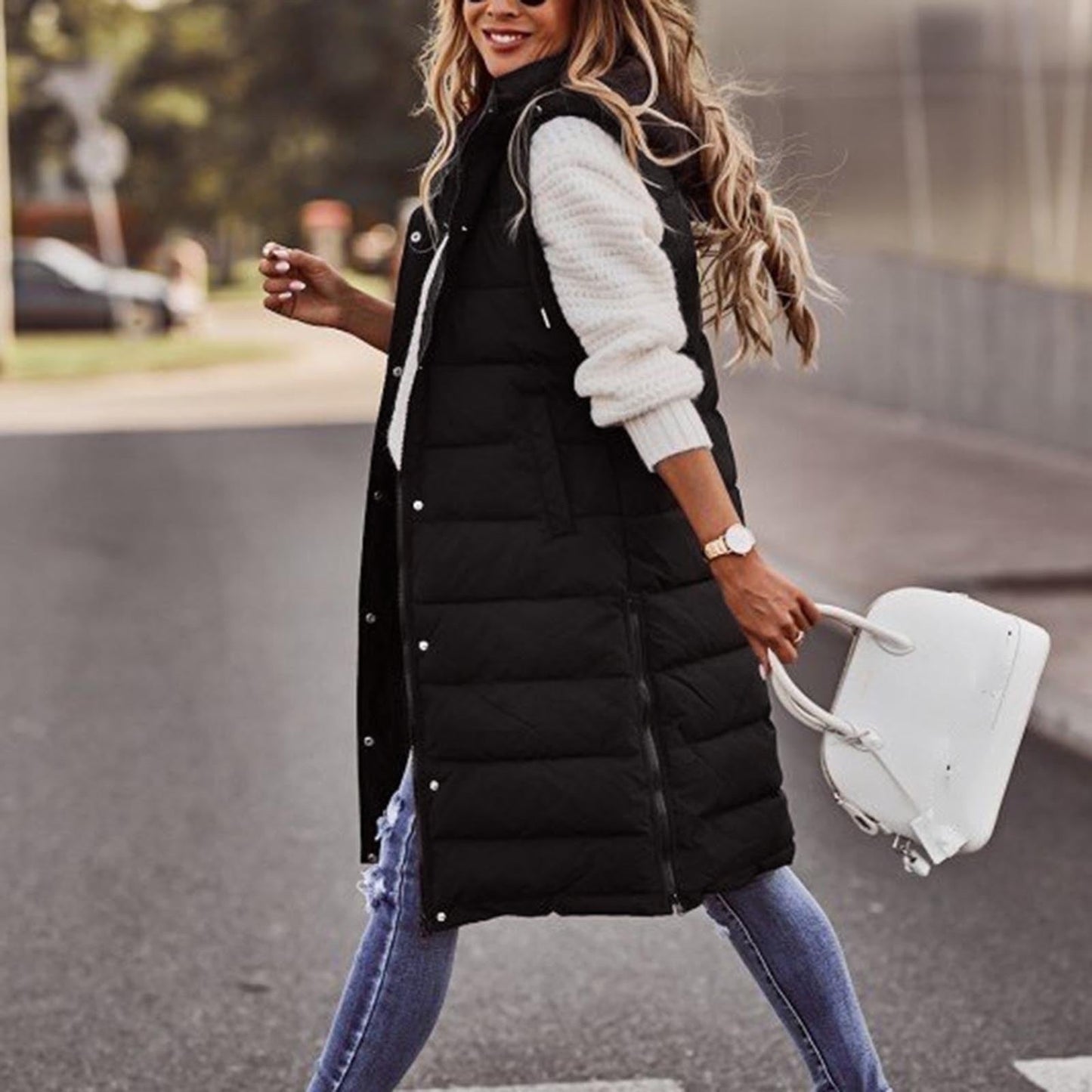 "Camilla" Designer Hooded Quilted Vest