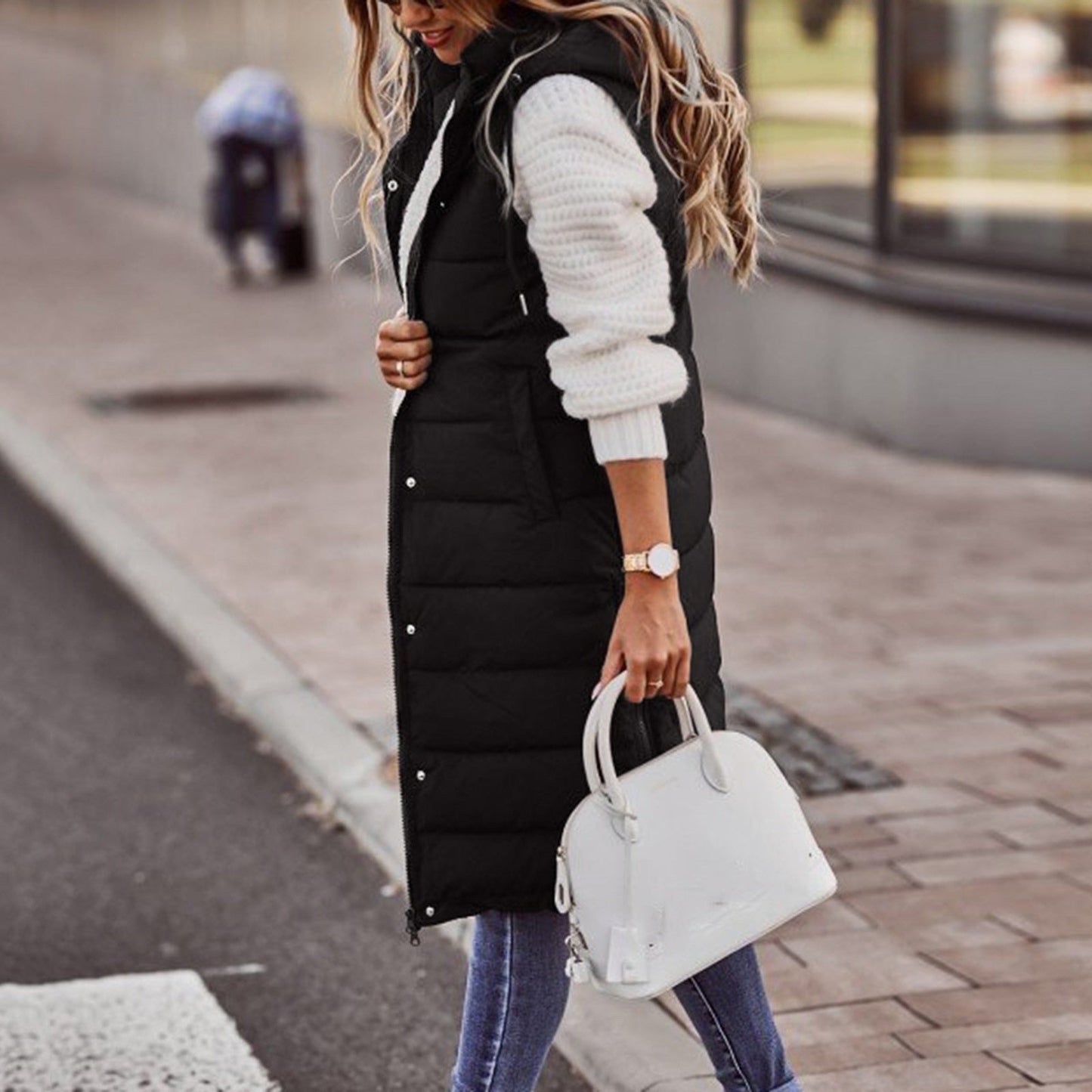 "Camilla" Designer Hooded Quilted Vest