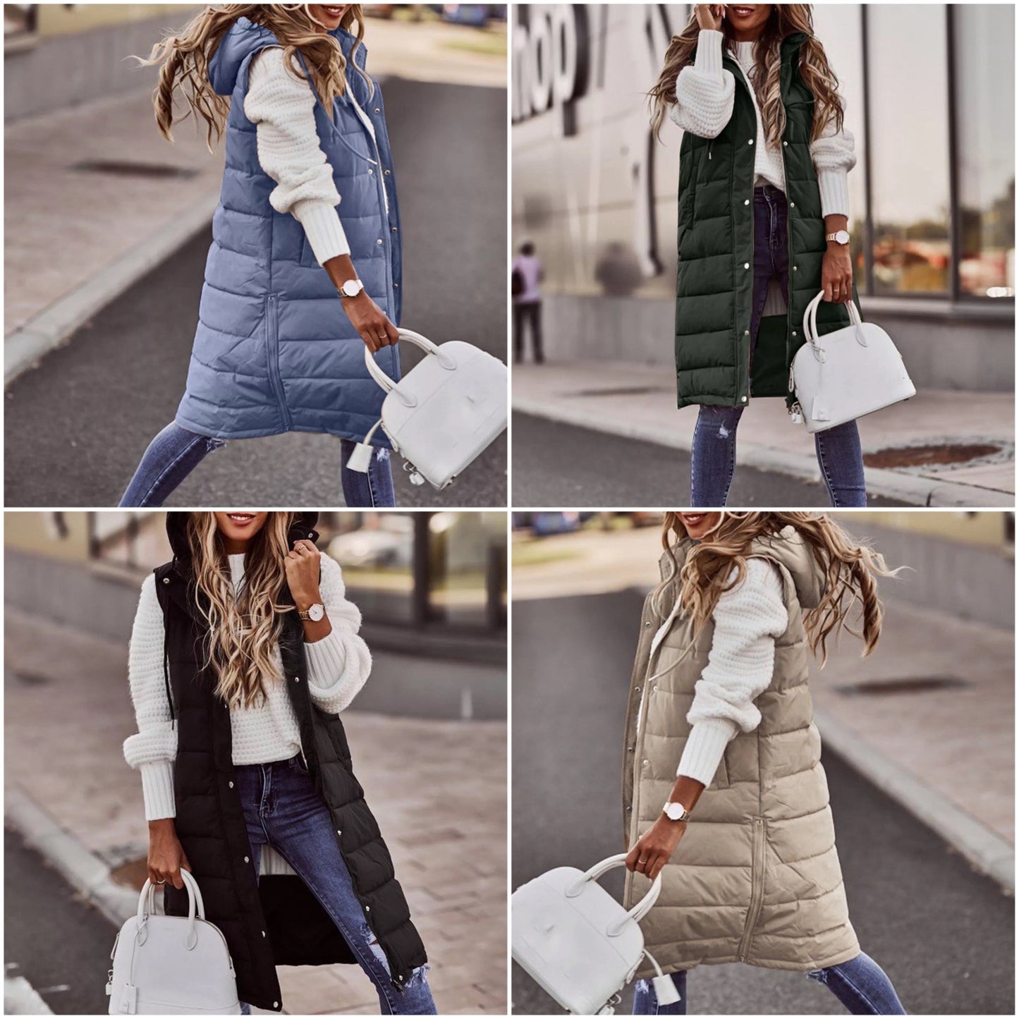 "Camilla" Designer Hooded Quilted Vest