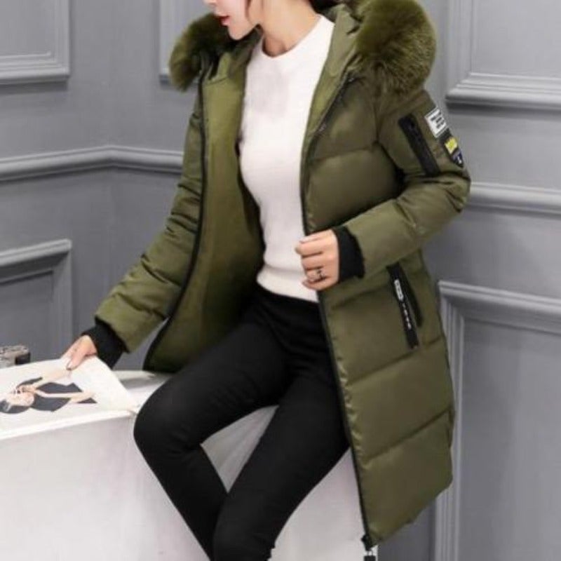 "Michaela" Casual Long Quilted Jacket