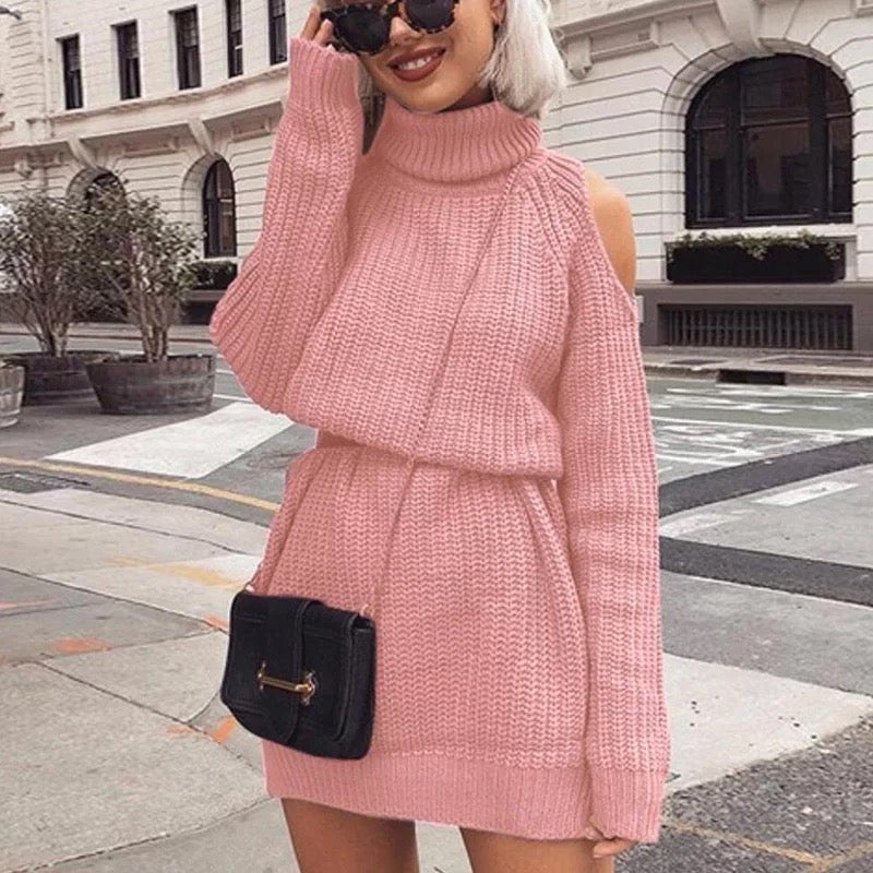 "Amalie" Cut-out Knit Dress