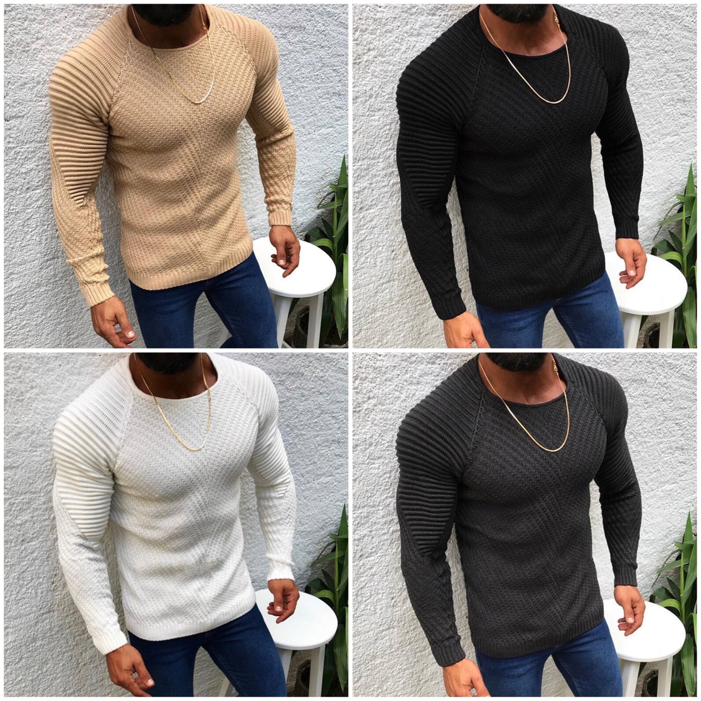 "Jack" Lässiger Strickpullover