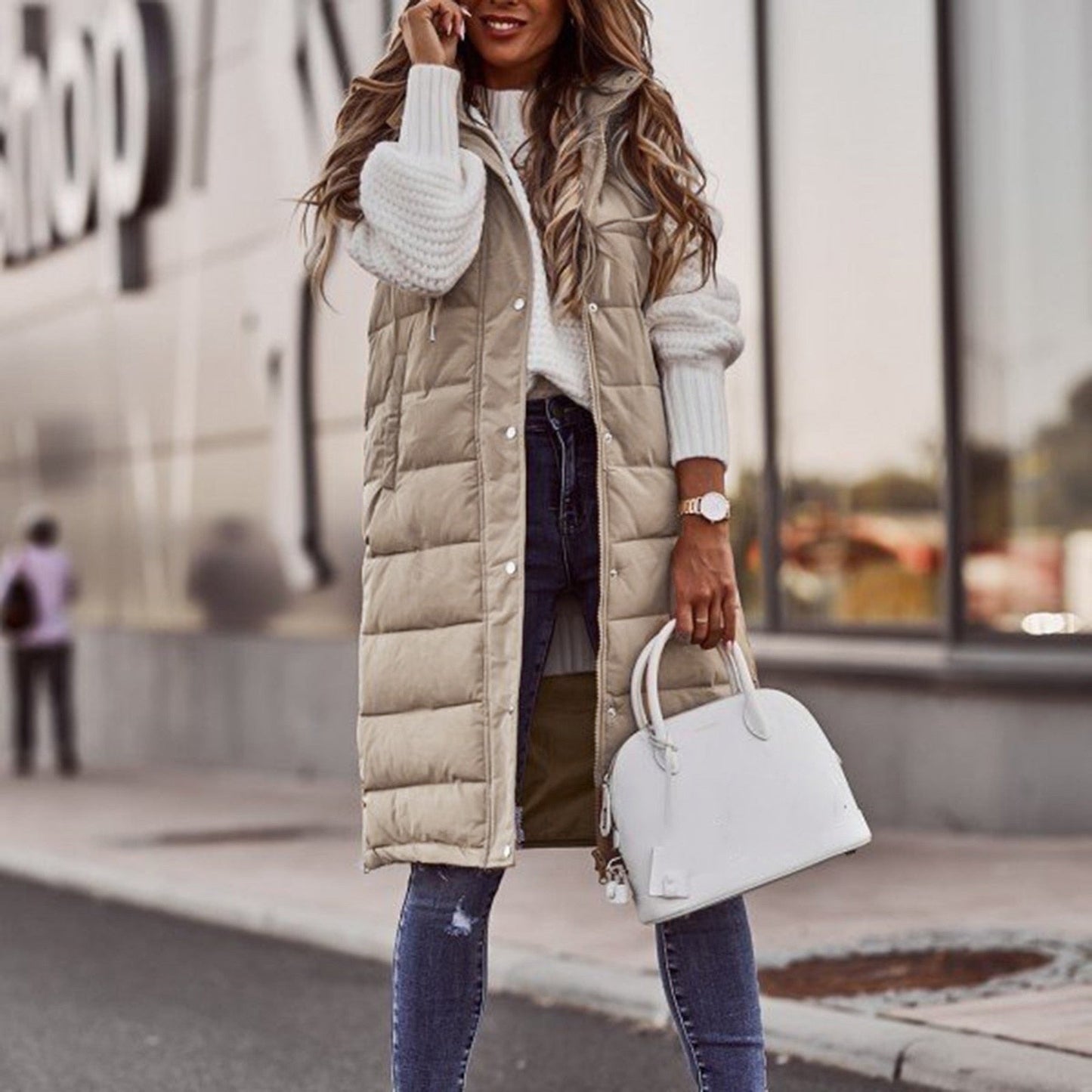 "Camilla" Designer Hooded Quilted Vest