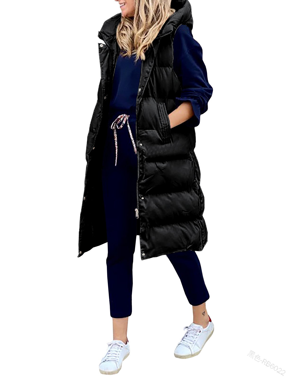 "Lola" Casual Winter Vest with Hood