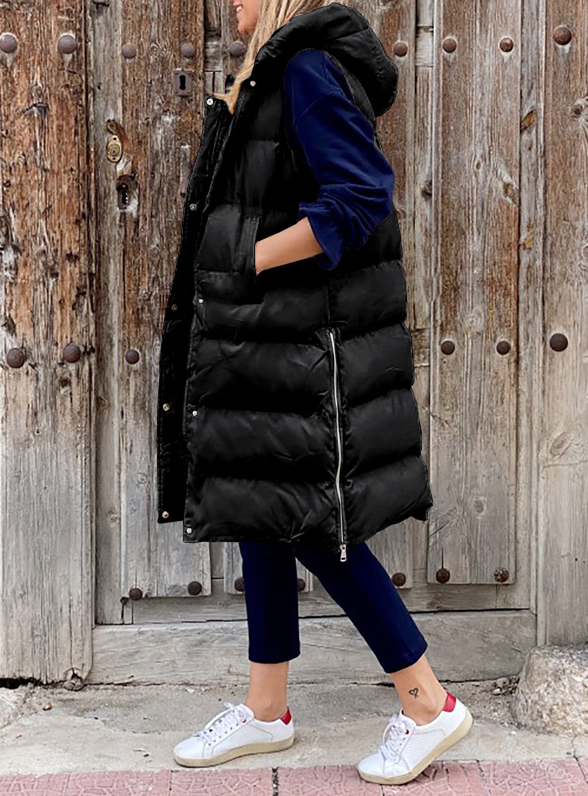 "Lola" Casual Winter Vest with Hood