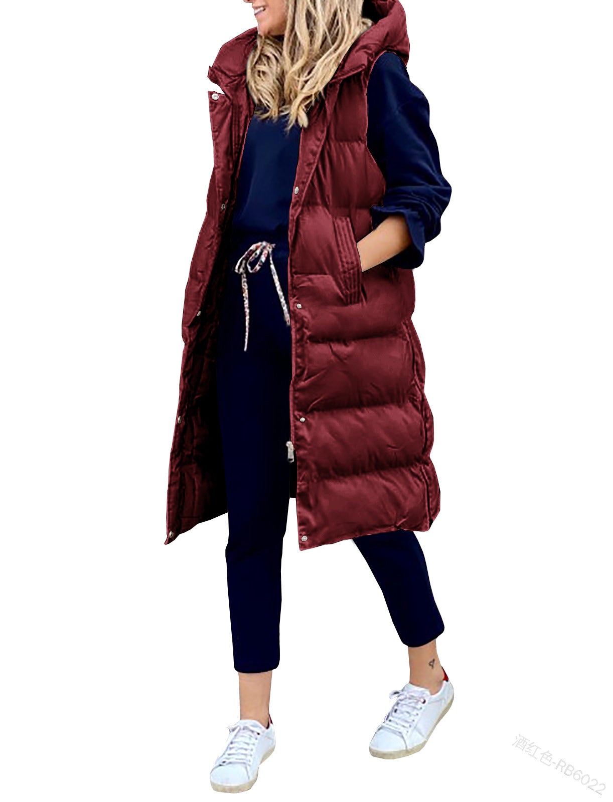 "Lola" Casual Winter Vest with Hood