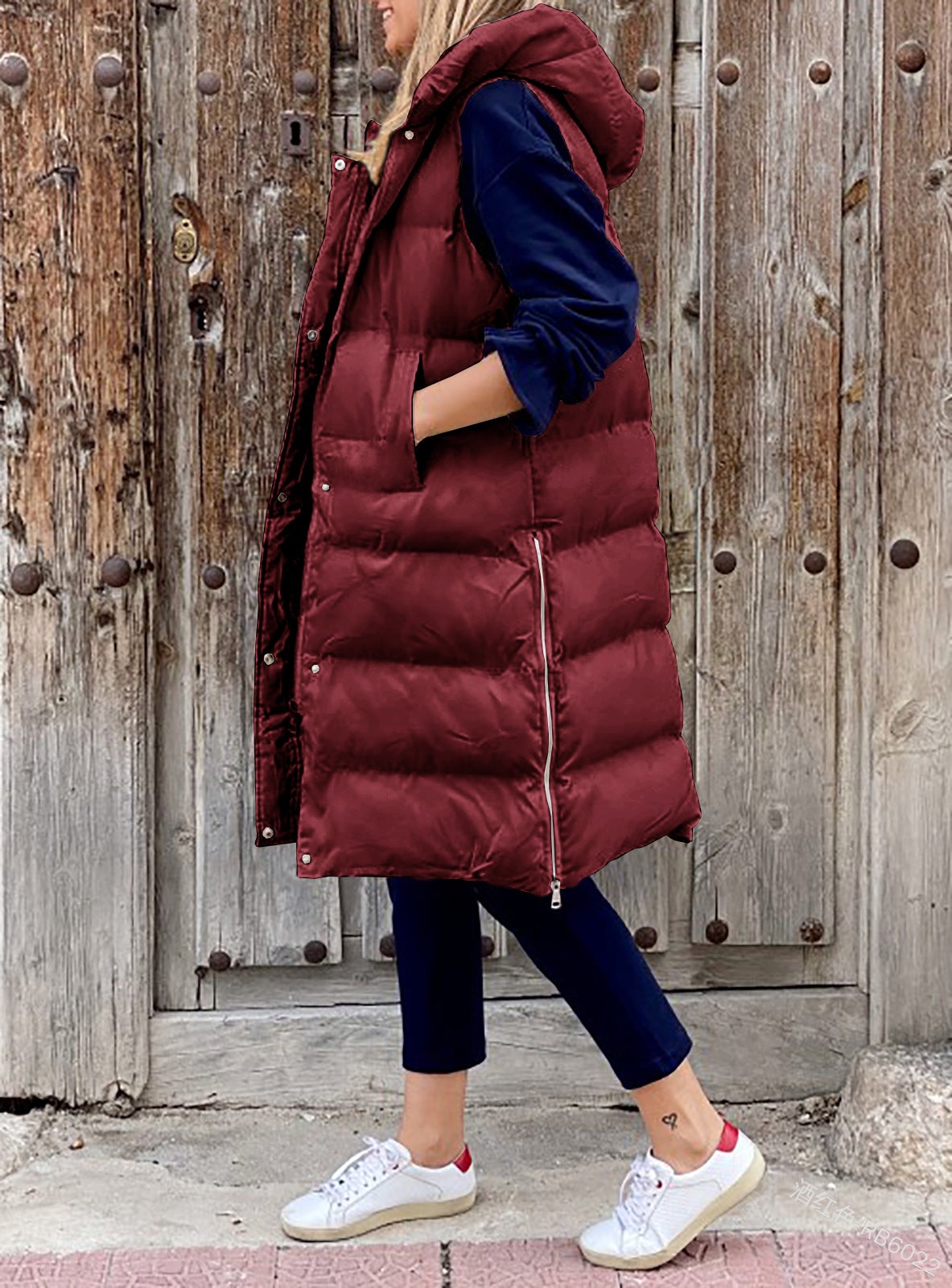 "Lola" Casual Winter Vest with Hood
