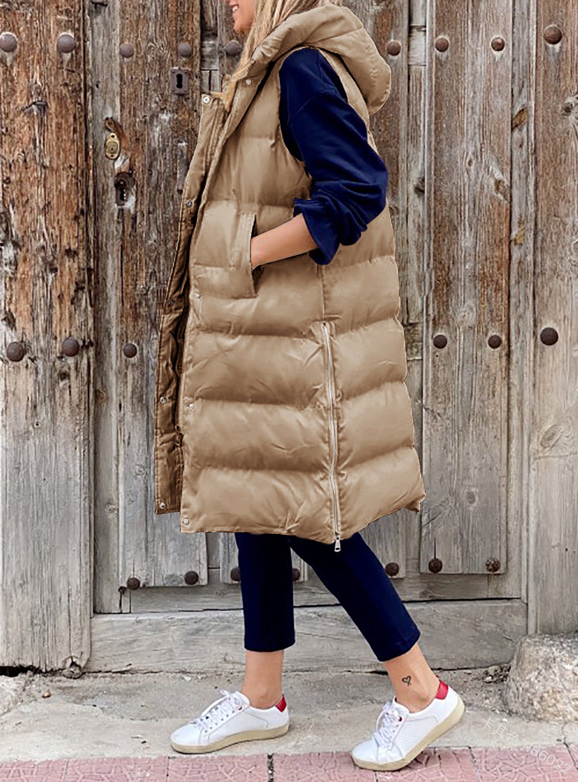 "Lola" Casual Winter Vest with Hood